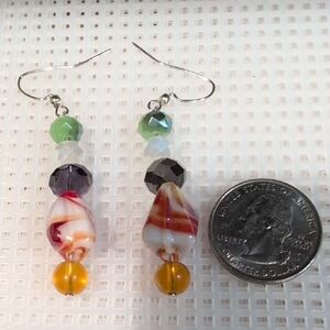 Colorful Beaded Dangle Earrings